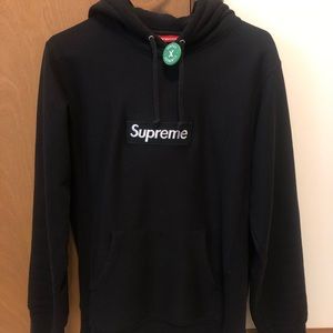 Supreme Black Box Logo Hoodie Small